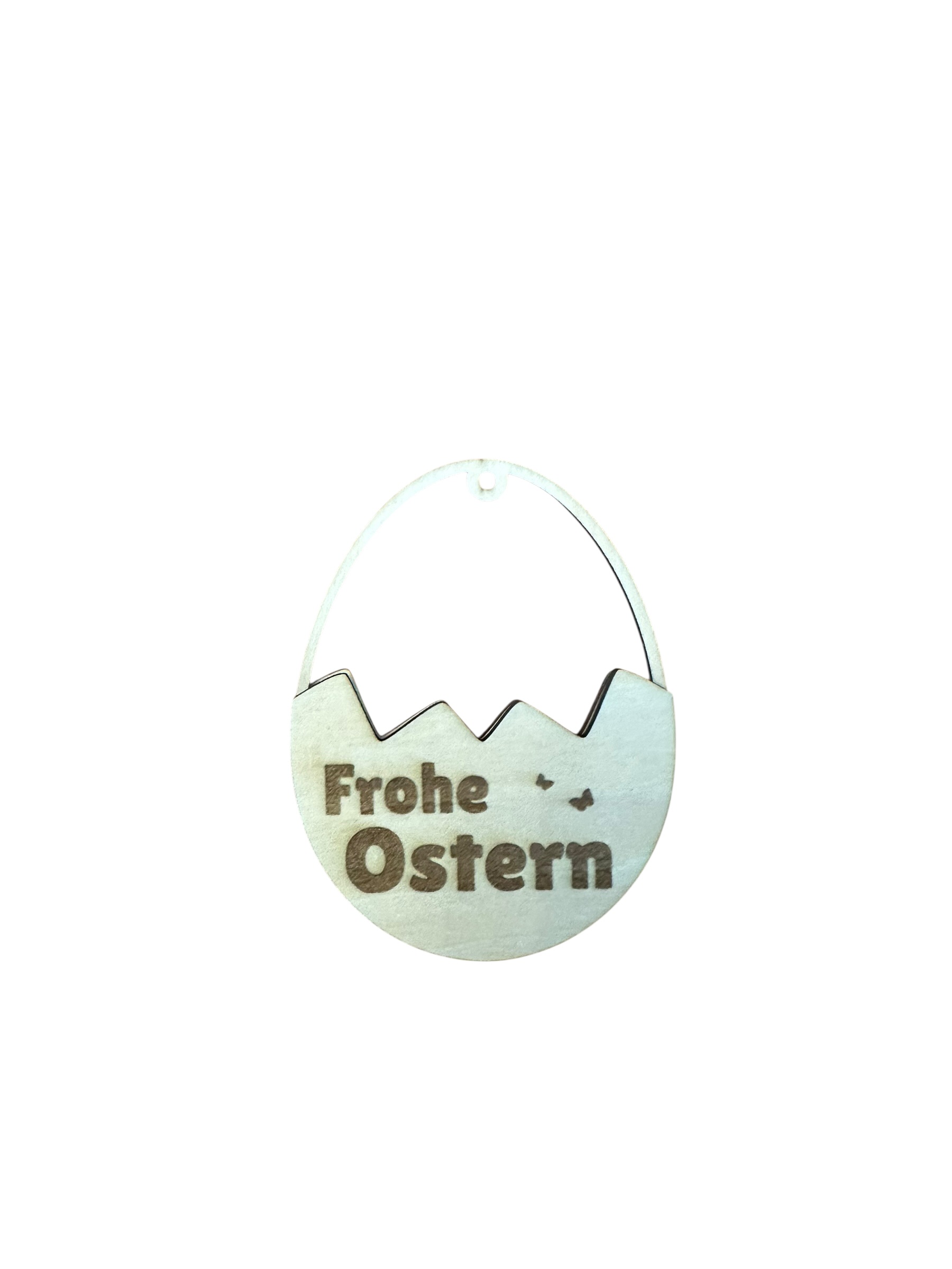 Holz-Osteranhänger „Frohe Ostern“ - Holzanhänger mit liebevoller Gravur